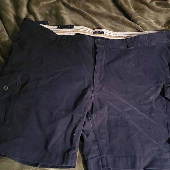 NWT Men's Polo Ralph Lauren Big Tall Navy Blue Cargo Shorts 56 - Picture 1 of 7